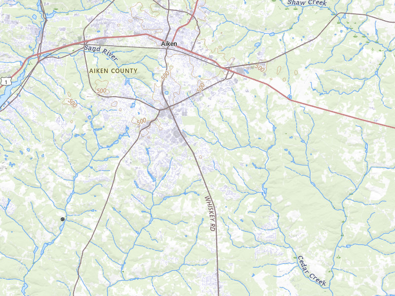 Radar-estimated hail-size map of the storm over Aiken, SC on Jul 11, 2026