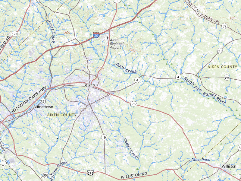 NEXRAD radar-signature map of the hail storm over Aiken, SC on Aug 6, 2026