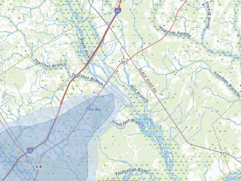 NEXRAD radar-signature map of the hail storm over Alcolu, SC on Jul 5, 2026