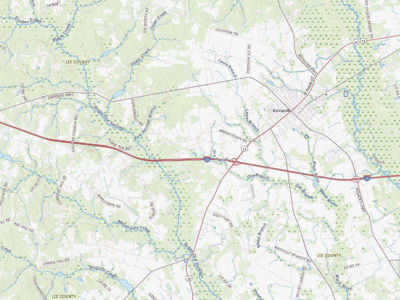 NEXRAD radar-signature map of the hail storm over Bishopville, SC on Sep 6, 2026