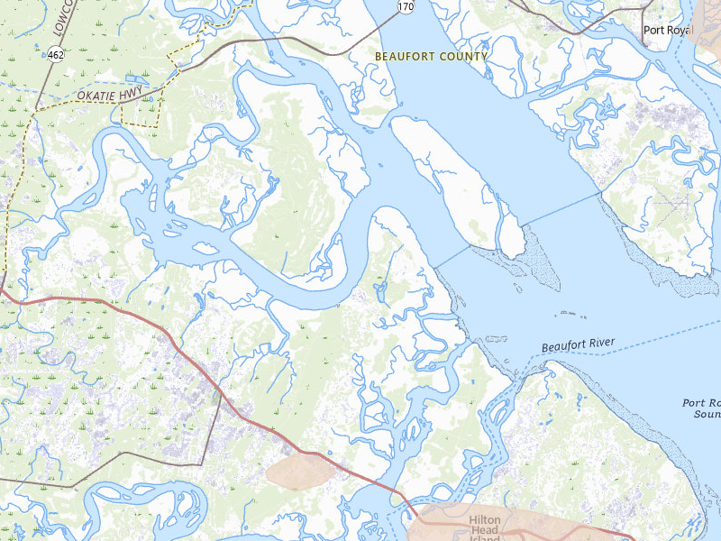 Radar-estimated hail-size map of the storm over Bluffton, SC on Jul 12, 2026