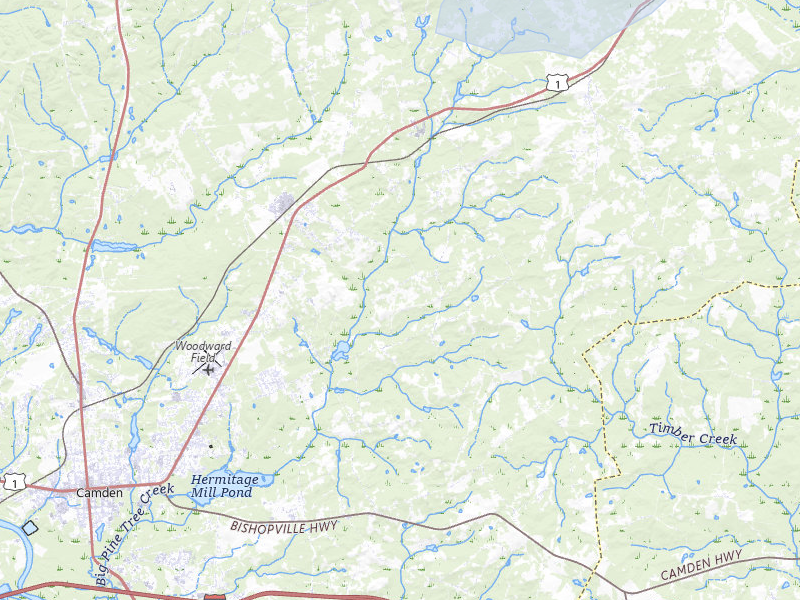 NEXRAD radar-signature map of the hail storm over Camden, SC on Jul 5, 2026