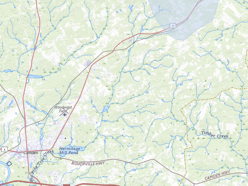 NEXRAD radar-signature map of the hail storm over Camden, SC on Jul 6, 2026