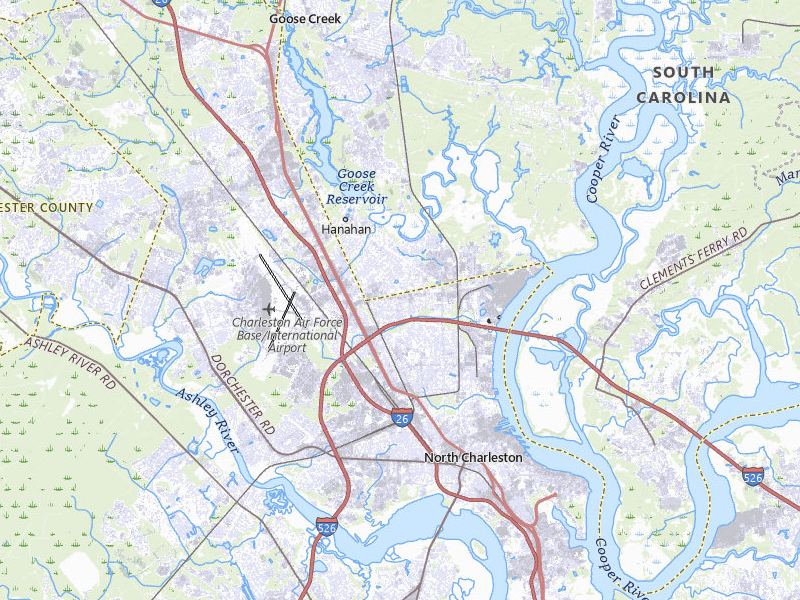 NEXRAD radar-signature map of the hail storm over Charleston, SC on Jul 12, 2026