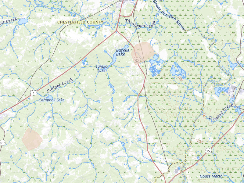 Radar-estimated hail-size map of the storm over Cheraw, SC on Aug 11, 2026