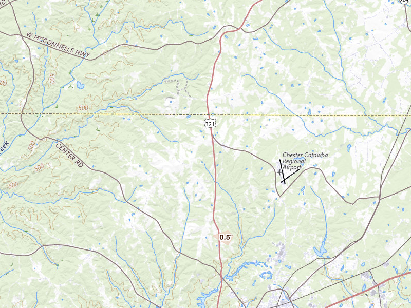 Radar-estimated hail-size map of the storm over Chester, SC on Jun 1, 2026