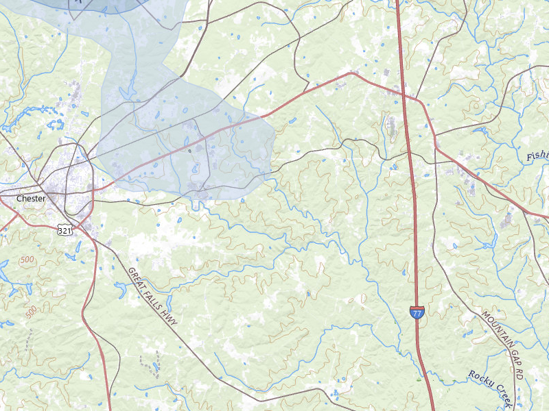 NEXRAD radar-signature map of the hail storm over Chester, SC on Aug 28, 2026