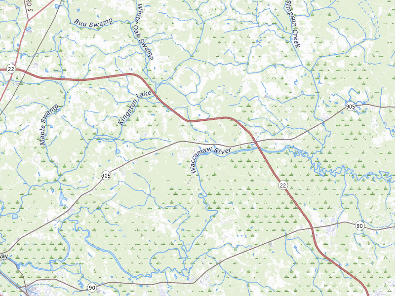 Radar-estimated hail-size map of the storm over Conway, SC on Jul 11, 2026
