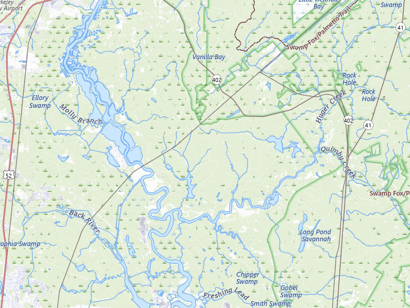 Radar-estimated hail-size map of the storm over Cordesville, SC on Jul 6, 2026