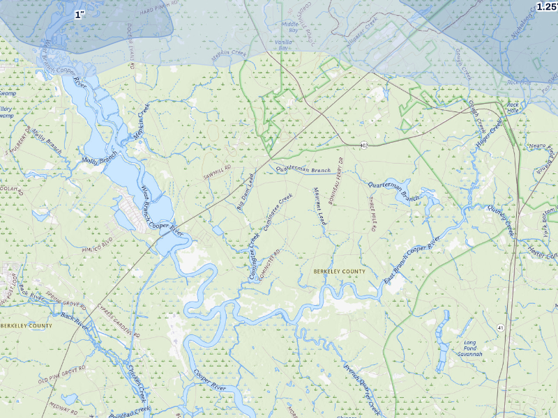 NEXRAD radar-signature map of the hail storm over Cordesville, SC on Aug 15, 2026