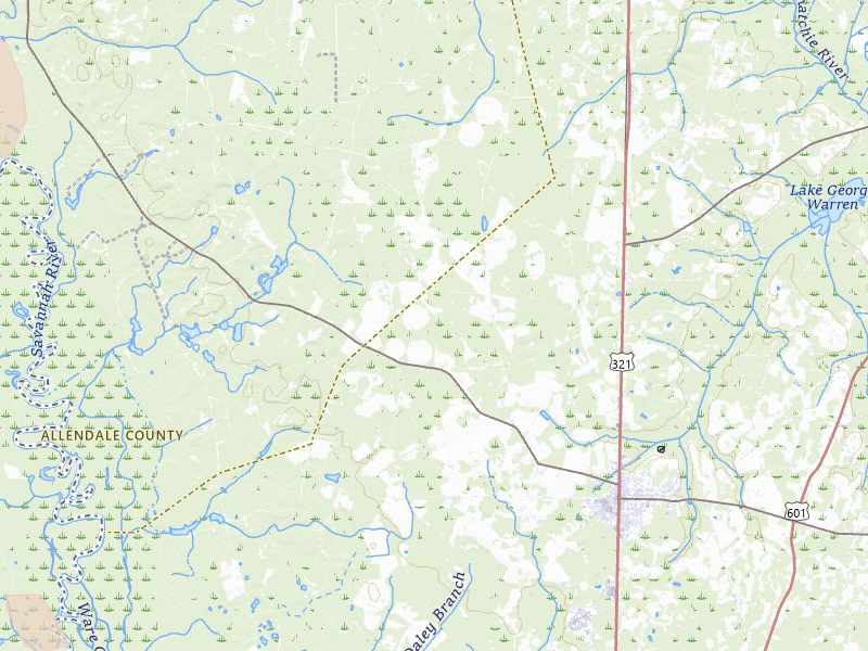 Radar-estimated hail-size map of the storm over Estill, SC on Jun 12, 2026