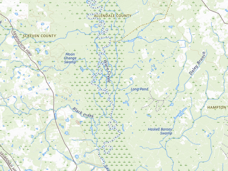 Radar-estimated hail-size map of the storm over Estill, SC on Jun 29, 2026