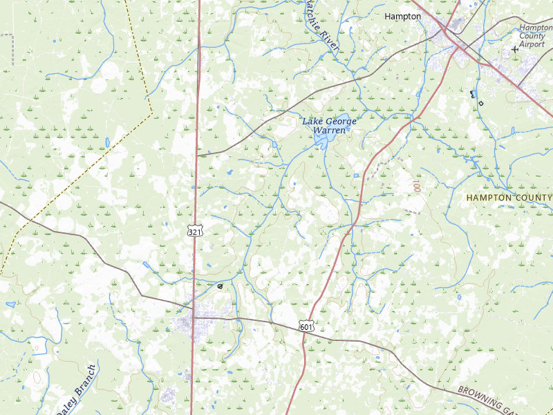 NEXRAD radar-signature map of the hail storm over Estill, SC on Aug 13, 2026