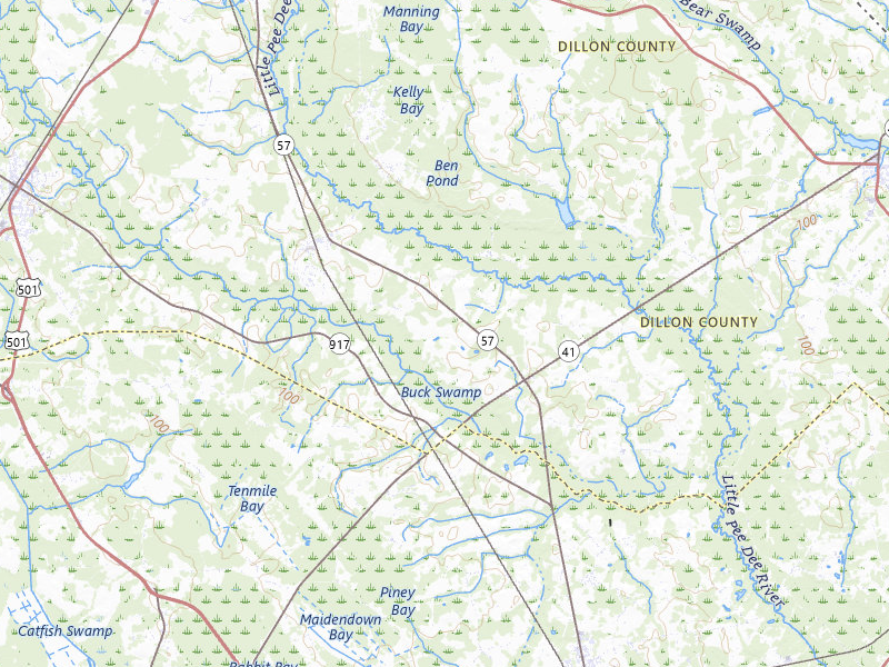 Radar-estimated hail-size map of the storm over Fork, SC on Jul 5, 2026