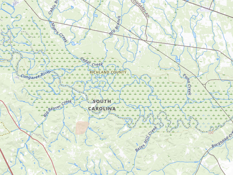 Radar-estimated hail-size map of the storm over Gadsden, SC on Aug 10, 2026