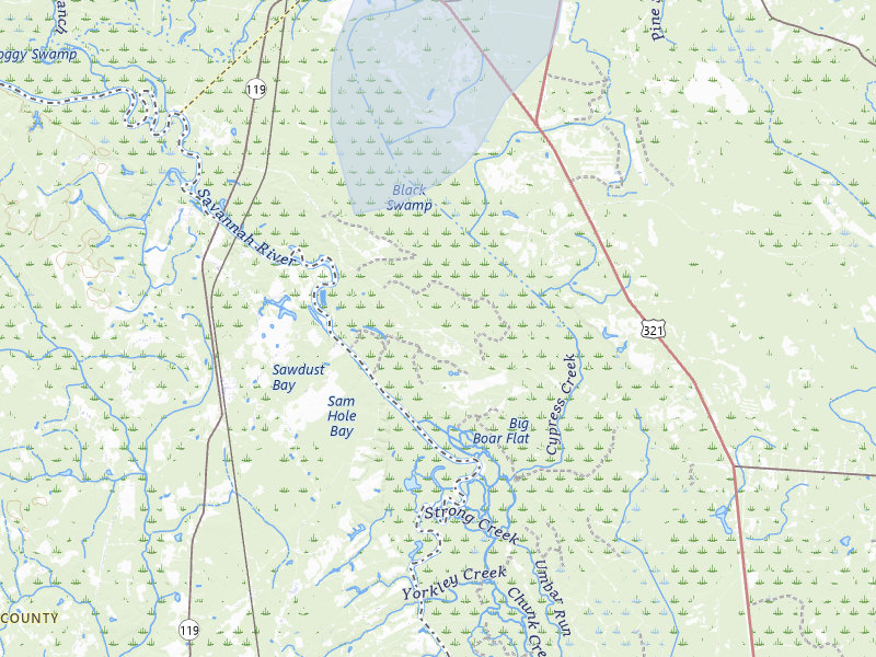 NEXRAD radar-signature map of the hail storm over Garnett, SC on Aug 6, 2026