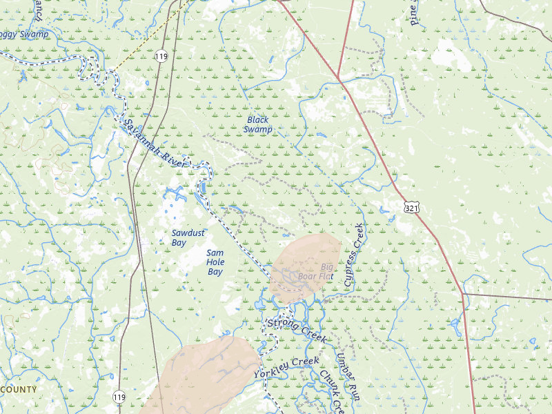 Radar-estimated hail-size map of the storm over Garnett, SC on Aug 27, 2026
