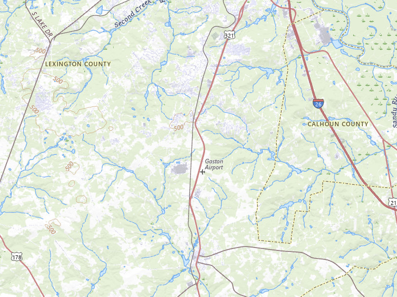 Radar-estimated hail-size map of the storm over Gaston, SC on Jul 10, 2026