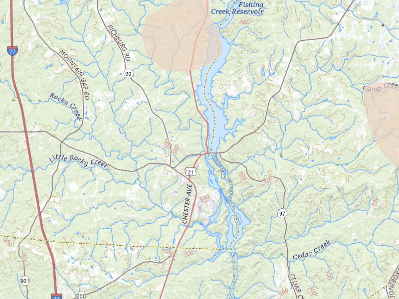 Radar-estimated hail-size map of the storm over Great Falls, SC on Jul 12, 2026