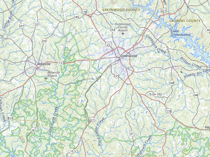 NEXRAD radar-signature map of the hail over Greenwood, SC