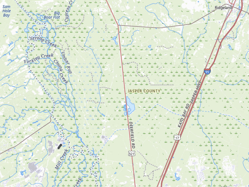 Radar-estimated hail-size map of the storm over Hardeeville, SC on Apr 5, 2026