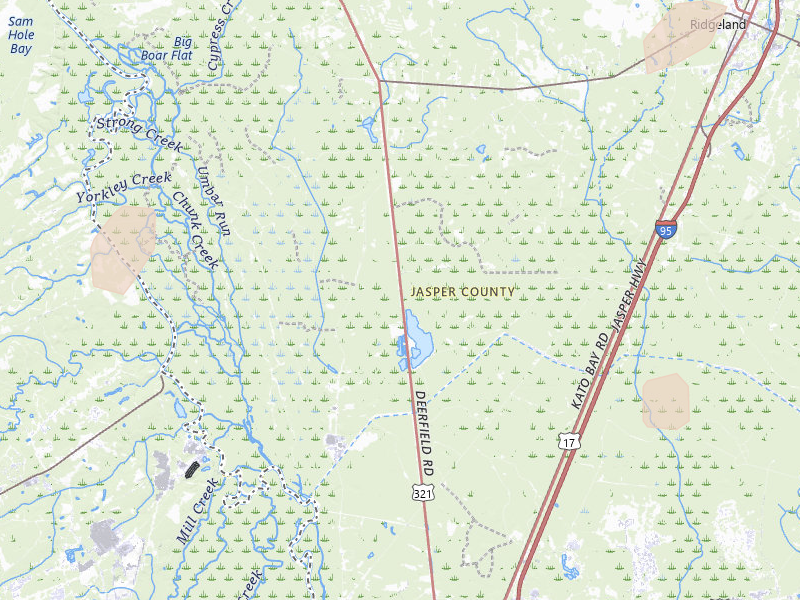 Radar-estimated hail-size map of the storm over Hardeeville, SC on Jun 18, 2026
