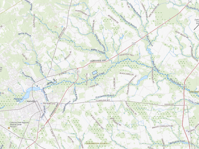 NEXRAD radar-signature map of the hail storm over Hartsville, SC on Sep 5, 2026