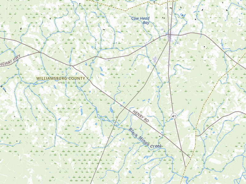 NEXRAD radar-signature map of the hail over Hemingway, SC