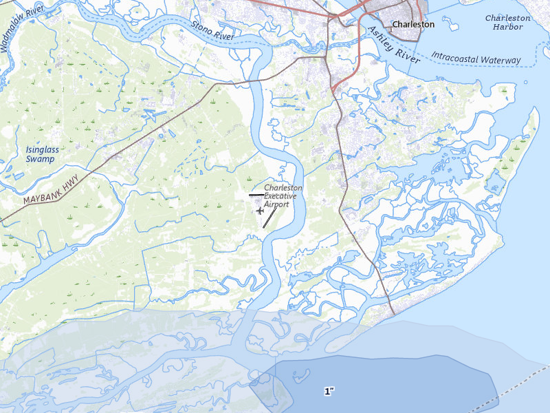 NEXRAD radar-signature map of the hail storm over Johns Island, SC on Jul 10, 2026