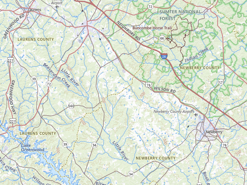 Radar-estimated hail-size map of the storm over Kinards, SC on Jul 2, 2026