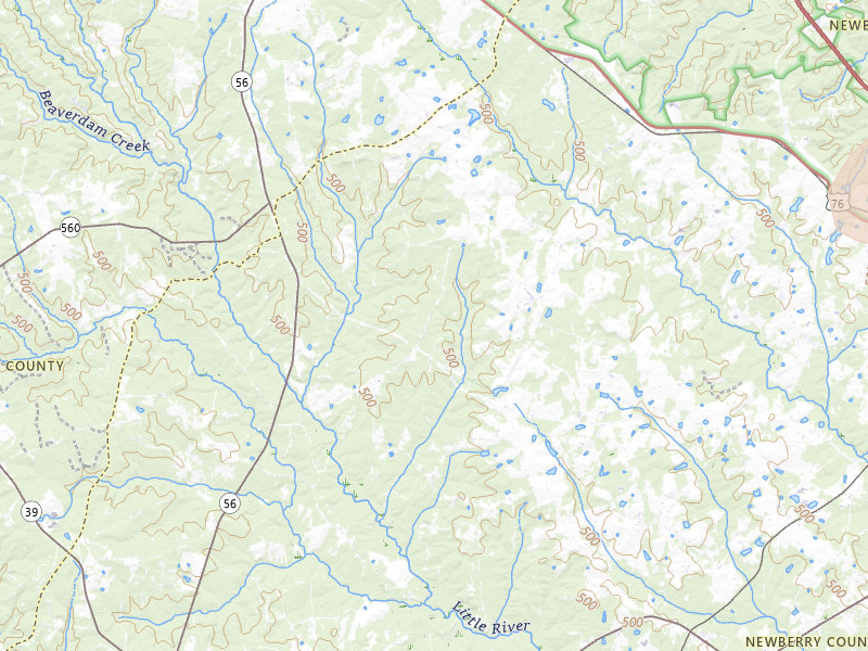 Radar-estimated hail-size map of the storm over Kinards, SC on Jul 10, 2026