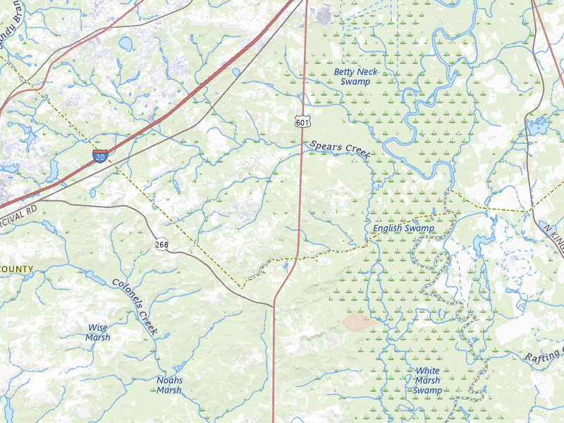 Radar-estimated hail-size map of the storm over Lugoff, SC