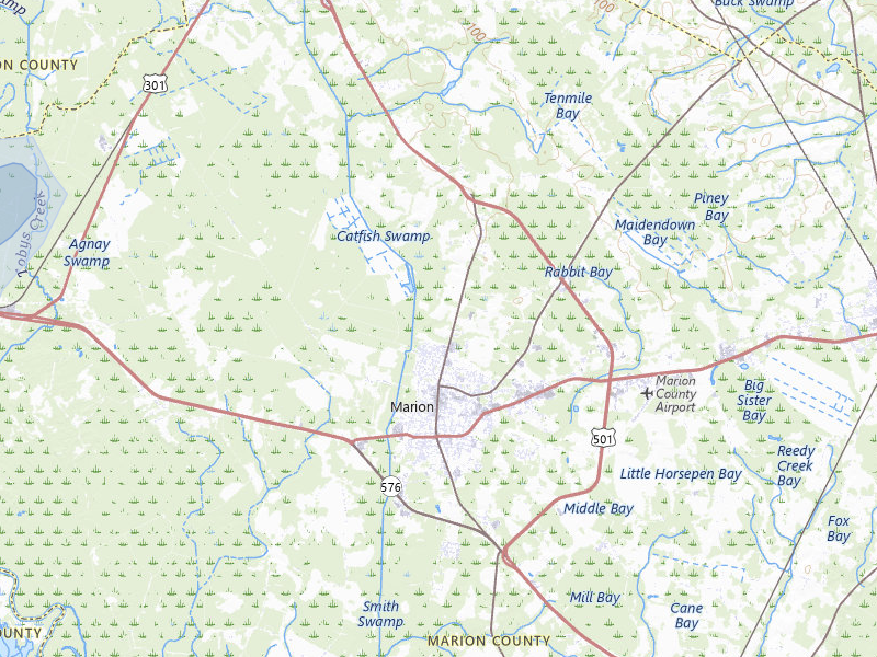 NEXRAD radar-signature map of the hail storm over Marion, SC on Aug 21, 2026