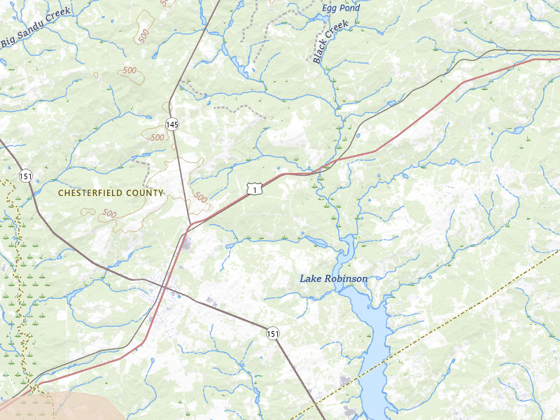 Radar-estimated hail-size map of the storm over Mc Bee, SC on Jul 6, 2026