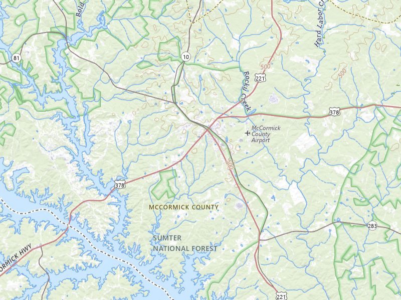NEXRAD radar-signature map of the hail over Mc Cormick, SC