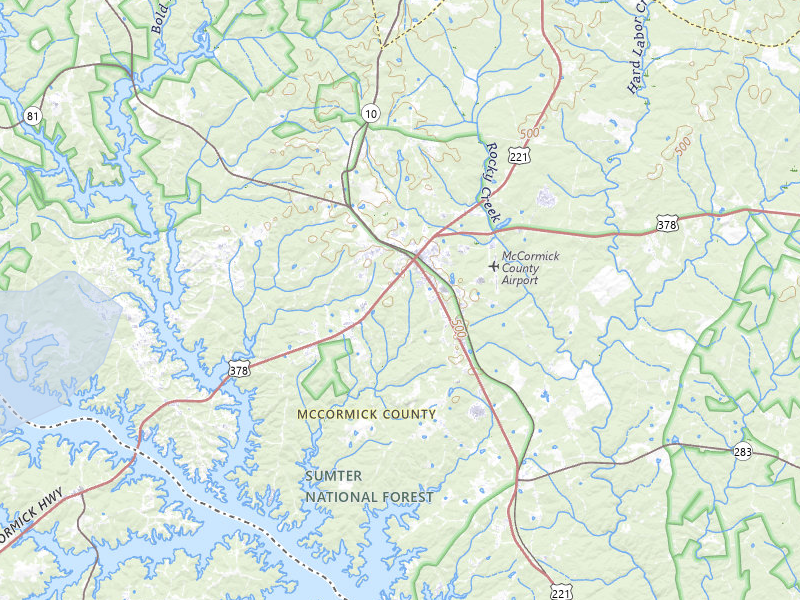 NEXRAD radar-signature map of the hail storm over Mc Cormick, SC on Jul 10, 2026