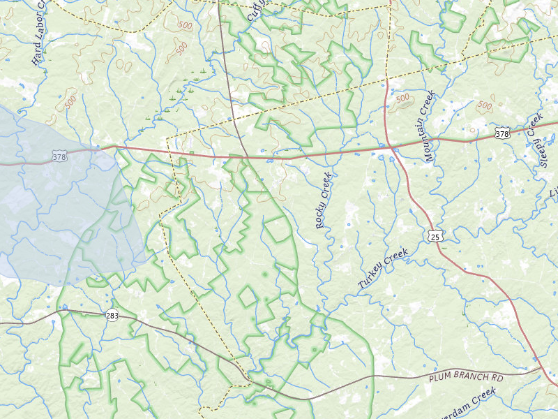 NEXRAD radar-signature map of the hail storm over Mc Cormick, SC on Jul 12, 2026