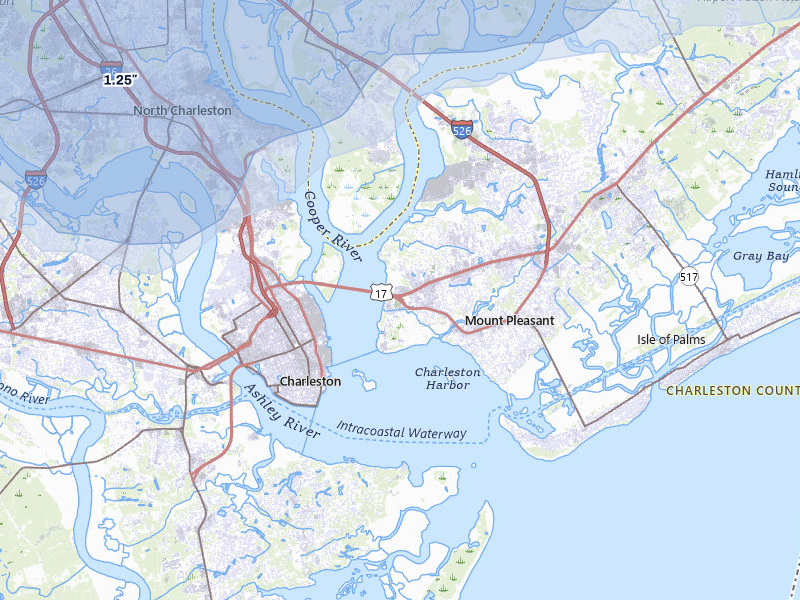 NEXRAD radar-signature map of the hail storm over Mount Pleasant, SC on Jul 10, 2026