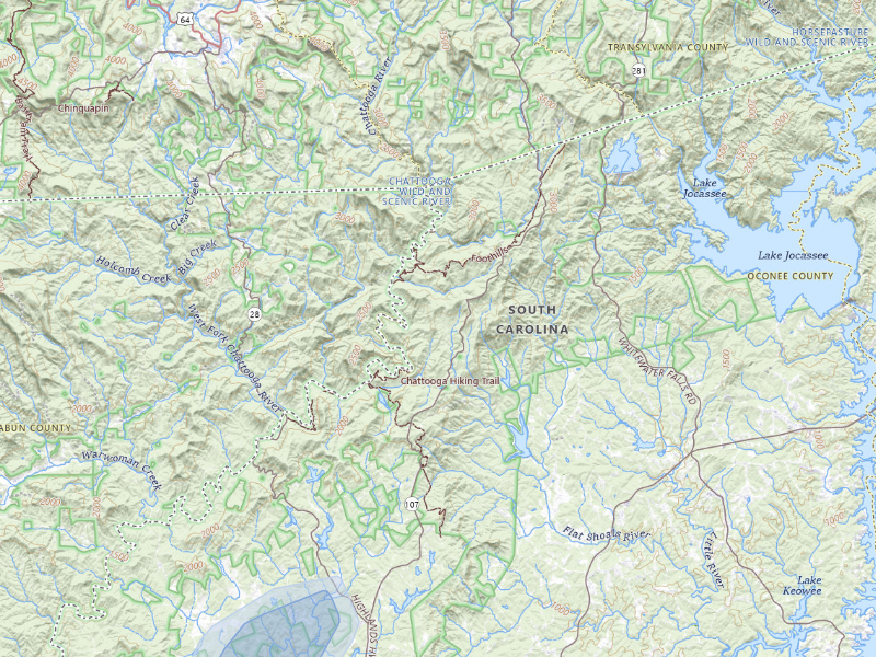NEXRAD radar-signature map of the hail storm over Mountain Rest, SC on Aug 20, 2026