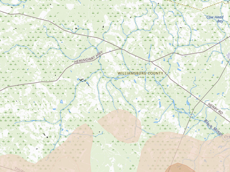 Radar-estimated hail-size map of the storm over Nesmith, SC on Aug 21, 2026
