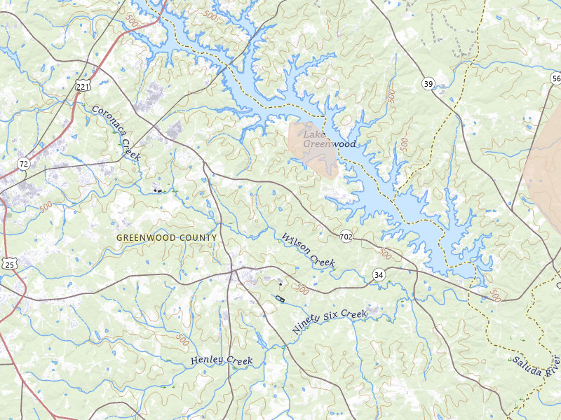 Radar-estimated hail-size map of the storm over Ninety Six, SC