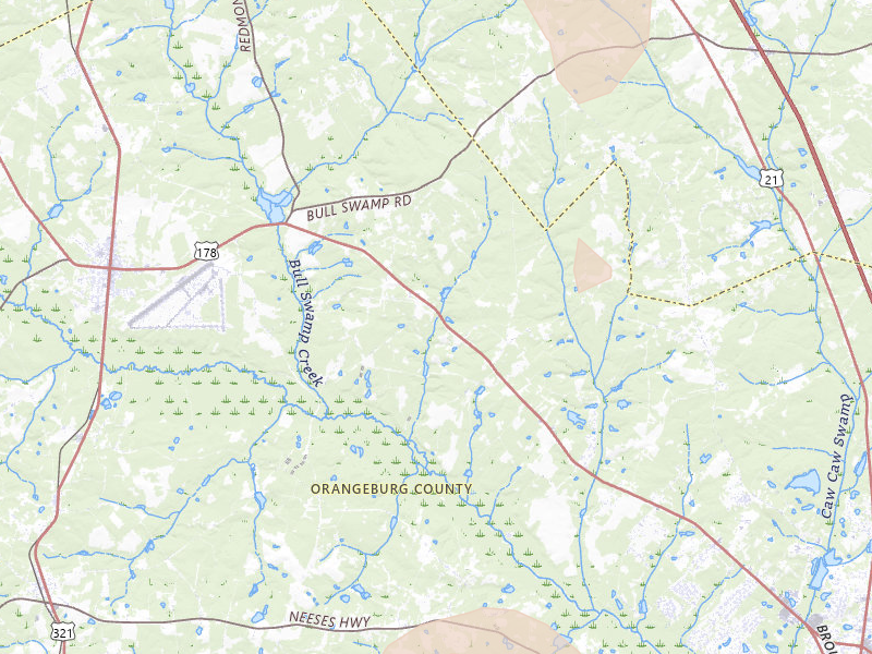 Radar-estimated hail-size map of the storm over North, SC on Jul 27, 2026