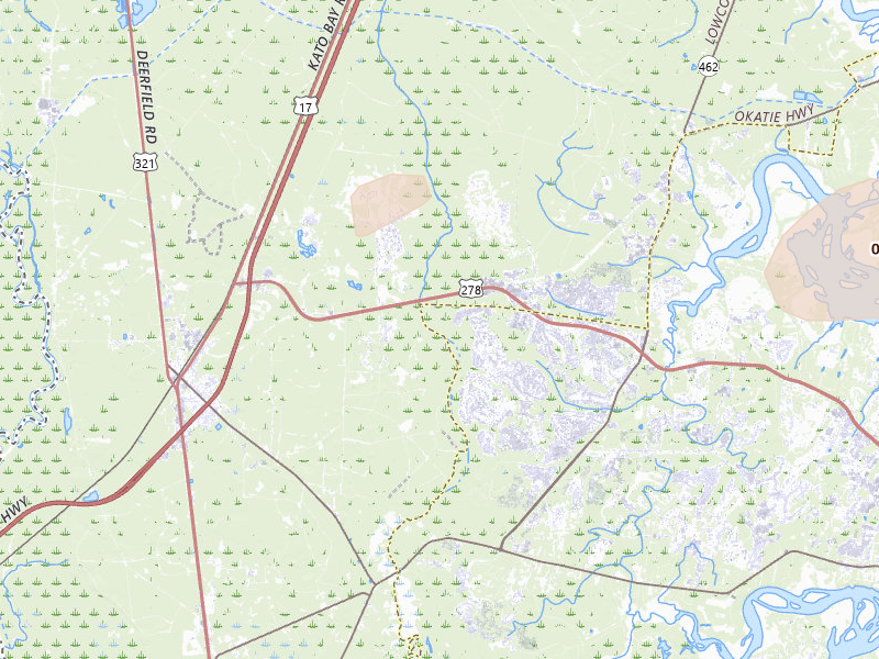 Radar-estimated hail-size map of the storm over Okatie, SC on Jul 9, 2026