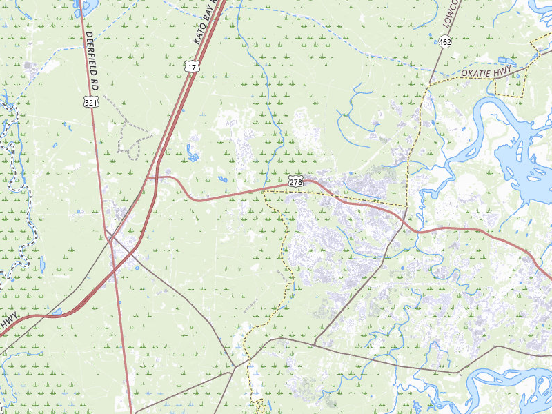 Radar-estimated hail-size map of the storm over Okatie, SC on Jul 26, 2026