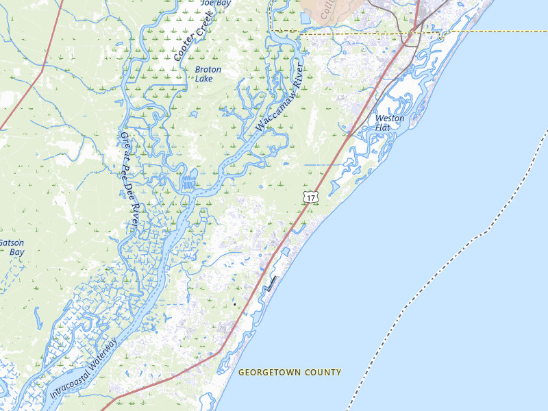 Radar-estimated hail-size map of the storm over Pawleys Island, SC on Jul 7, 2026