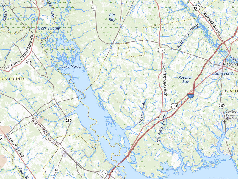 Radar-estimated hail-size map of the storm over Pinewood, SC on Jul 6, 2026