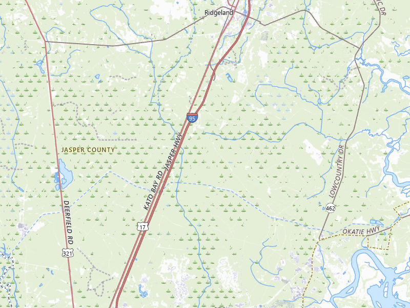 NEXRAD radar-signature map of the hail storm over Ridgeland, SC on Aug 16, 2026