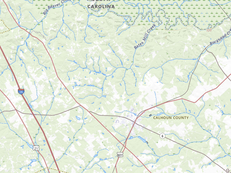 Radar-estimated hail-size map of the storm over Saint Matthews, SC on Jul 10, 2026
