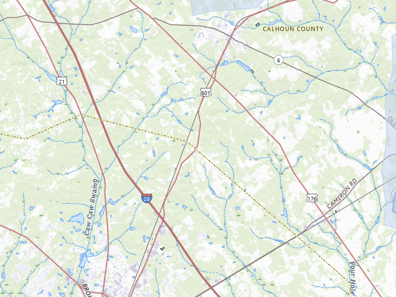 NEXRAD radar-signature map of the hail storm over Saint Matthews, SC on Aug 21, 2026