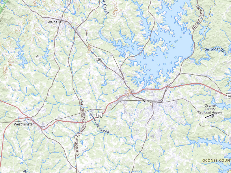 Radar-estimated hail-size map of the storm over Seneca, SC on Jul 17, 2026